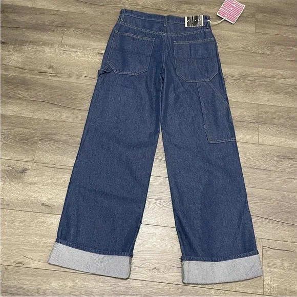 NWT MOTHER Jeans The Smoothie Carpenter Sneak Denim Jeans in Clean Your Plate - Picture 4 of 12